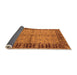 Sideview of Oriental Orange Traditional Rug, urb816org