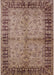 Machine Washable Industrial Modern Chestnut Brown Rug, wshurb816