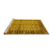 Sideview of Machine Washable Oriental Yellow Traditional Rug, wshurb816yw