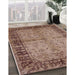 Machine Washable Industrial Modern Chestnut Brown Rug in a Family Room, wshurb816