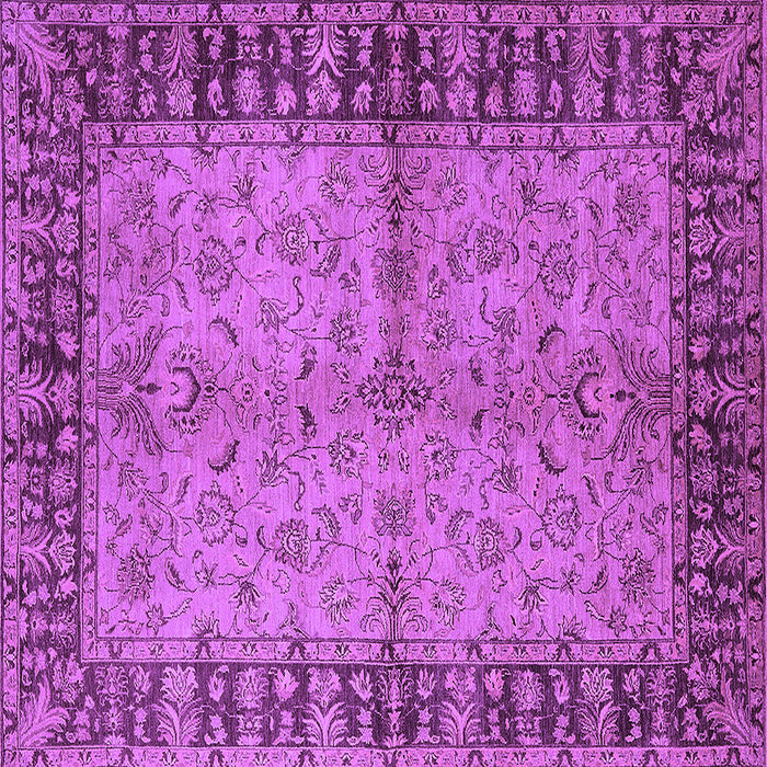 Square Oriental Purple Traditional Rug, urb816pur