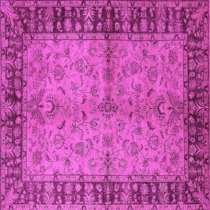 Square Oriental Pink Traditional Rug, urb816pnk