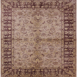 Square Machine Washable Industrial Modern Chestnut Brown Rug, wshurb816