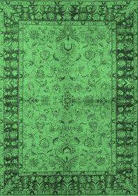 Oriental Emerald Green Traditional Rug, urb816emgrn