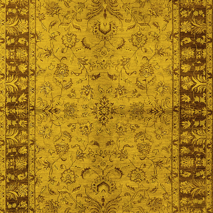 Oriental Yellow Traditional Rug, urb816yw