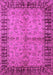 Machine Washable Oriental Pink Traditional Rug, wshurb816pnk