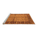 Sideview of Machine Washable Oriental Orange Traditional Area Rugs, wshurb816org