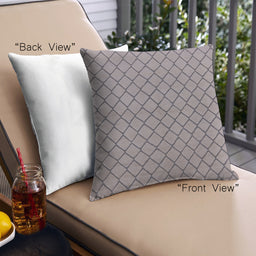 Front View of Mid-Century Modern Urban Square Rose Dust Purple Throw Pillow, 18 inch by 18 inch, pwurb817