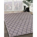 Machine Washable Industrial Modern Rose Dust Purple Rug in a Family Room, wshurb817