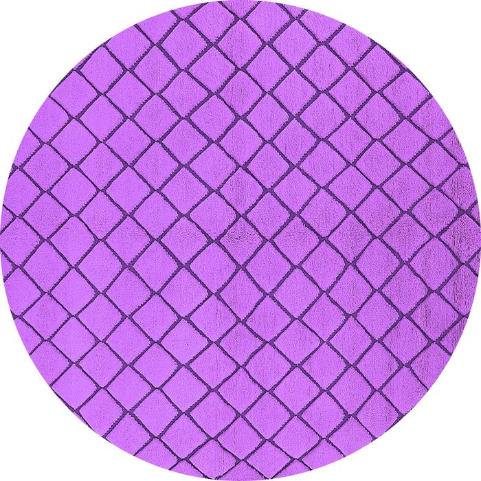 Round Oriental Purple Industrial Rug, urb817pur