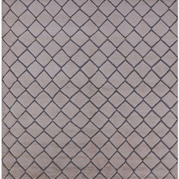 Square Mid-Century Modern Rose Purple Oriental Rug, urb817