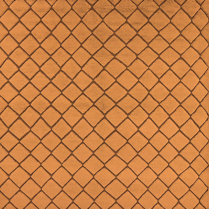 Square Machine Washable Oriental Orange Industrial Area Rugs, wshurb817org