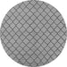 Round Oriental Gray Industrial Rug, urb817gry