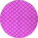 Round Oriental Pink Industrial Rug, urb817pnk