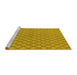 Sideview of Machine Washable Oriental Yellow Industrial Rug, wshurb817yw