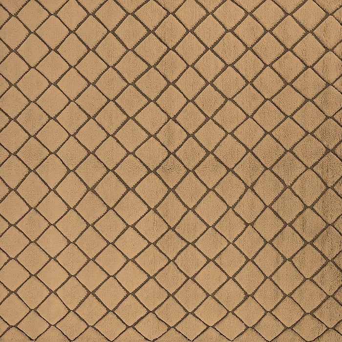 Square Machine Washable Oriental Brown Industrial Rug, wshurb817brn