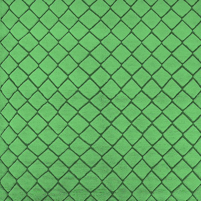 Square Machine Washable Oriental Emerald Green Industrial Area Rugs, wshurb817emgrn