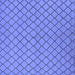 Square Machine Washable Oriental Blue Industrial Rug, wshurb817blu