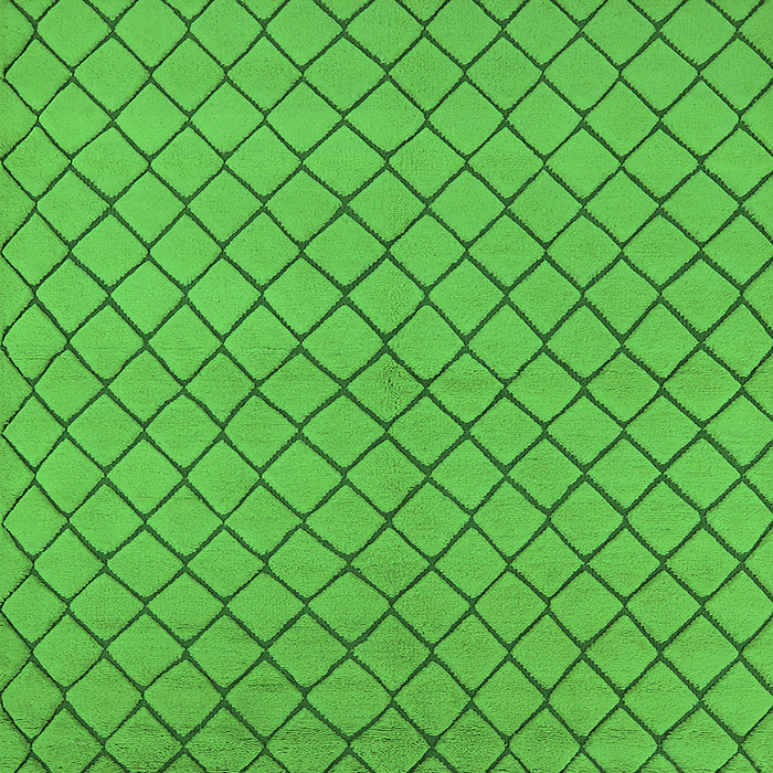 Square Machine Washable Oriental Green Industrial Area Rugs, wshurb817grn