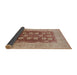 Sideview of Mid-Century Modern Chestnut Red Oriental Rug, urb818