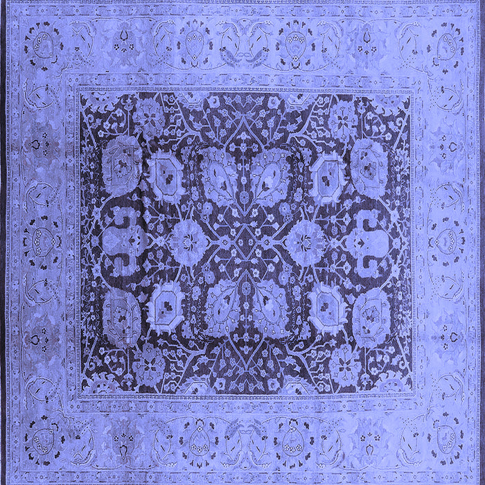 Square Oriental Blue Traditional Rug, urb818blu