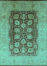 Oriental Turquoise Traditional Rug, urb818turq
