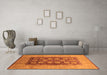 Machine Washable Oriental Orange Traditional Area Rugs in a Living Room, wshurb818org