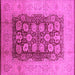 Square Oriental Pink Traditional Rug, urb818pnk
