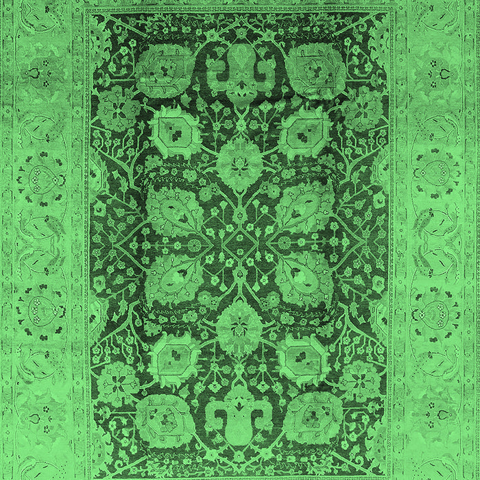 Oriental Emerald Green Traditional Rug, urb818emgrn