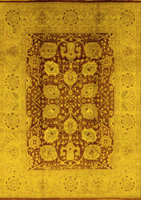 Oriental Yellow Traditional Rug, urb818yw