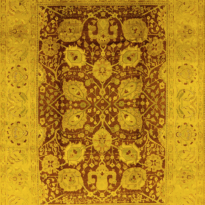 Oriental Yellow Traditional Rug, urb818yw