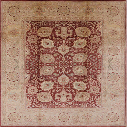 Square Machine Washable Industrial Modern Chestnut Red Rug, wshurb818