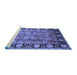 Sideview of Machine Washable Oriental Blue Traditional Rug, wshurb819blu