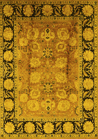 Oriental Yellow Traditional Rug, urb819yw