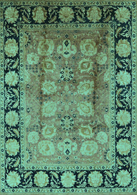 Oriental Turquoise Traditional Rug, urb819turq