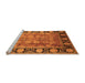 Sideview of Machine Washable Oriental Orange Traditional Area Rugs, wshurb819org