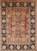Mid-Century Modern Brown Sand Brown Oriental Rug, urb819