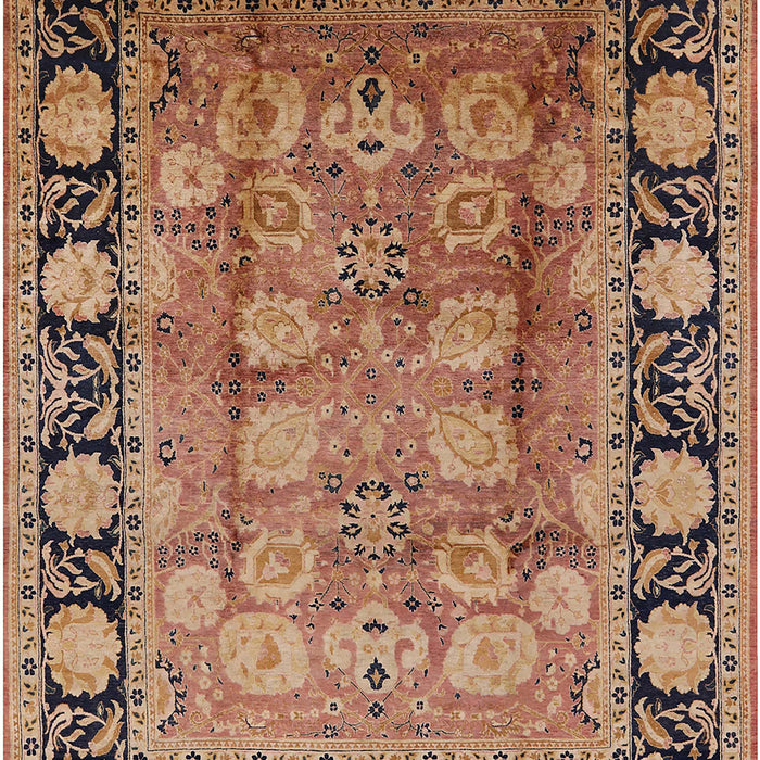 Mid-Century Modern Brown Sand Brown Oriental Rug, urb819