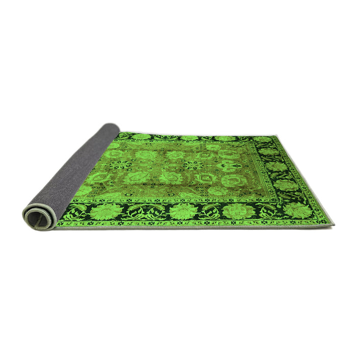 Sideview of Oriental Green Traditional Rug, urb819grn