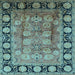 Square Oriental Light Blue Traditional Rug, urb819lblu