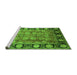 Sideview of Machine Washable Oriental Green Traditional Area Rugs, wshurb819grn