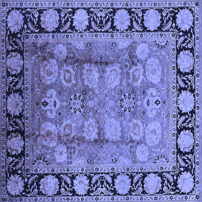 Square Oriental Blue Traditional Rug, urb819blu