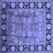 Square Oriental Blue Traditional Rug, urb819blu