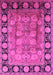 Machine Washable Oriental Pink Traditional Rug, wshurb819pnk