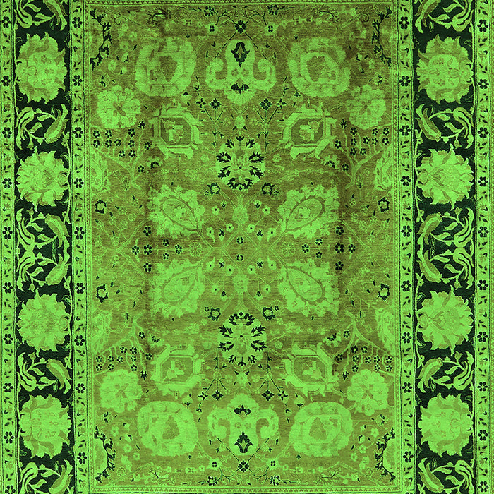 Oriental Green Traditional Rug, urb819grn