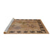 Sideview of Machine Washable Industrial Modern Brown Sand Brown Rug, wshurb820