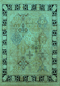 Oriental Turquoise Traditional Rug, urb820turq