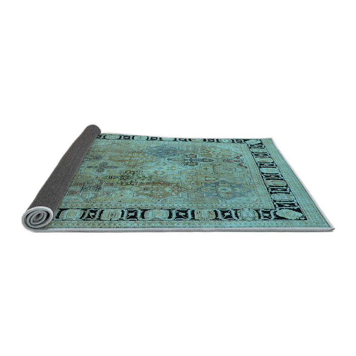 Sideview of Oriental Light Blue Traditional Rug, urb820lblu