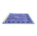 Sideview of Machine Washable Oriental Blue Traditional Rug, wshurb820blu