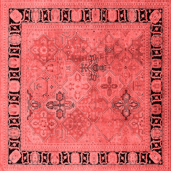 Machine Washable Oriental Red Traditional Rug, wshurb820red
